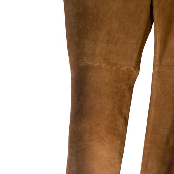 Skotts Suede Vintage‎ 90s Women's Size 12 100% Suede Tan Bootcut Pants - Picture 4 of 10